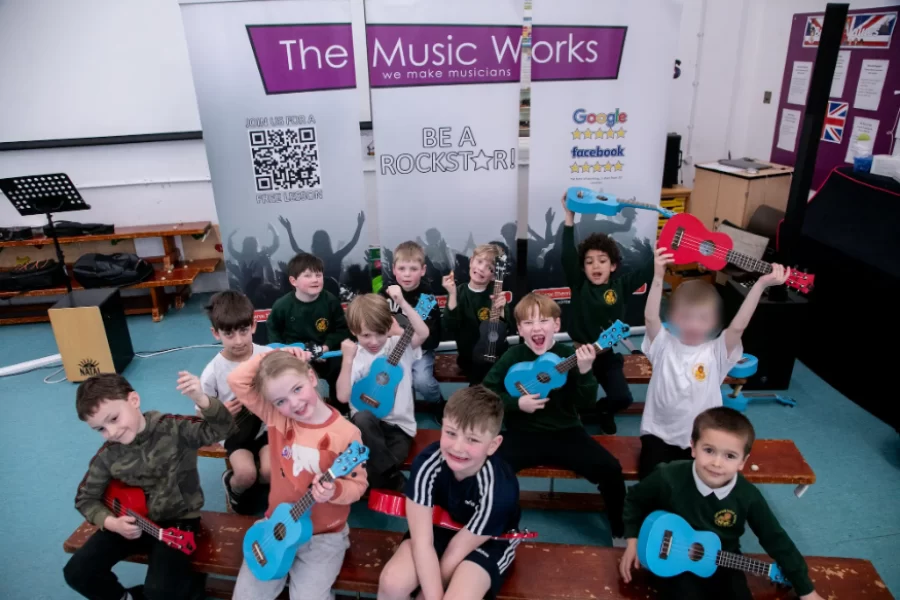 Excited Young Musicians Celebrate Success at The Music Works Workshop
